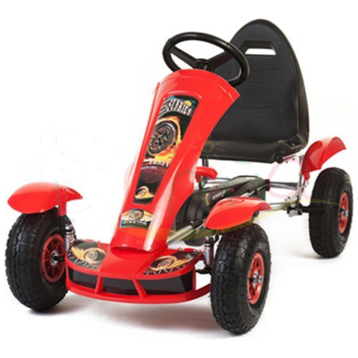 Pedaaligega kartauto go-kart – punane