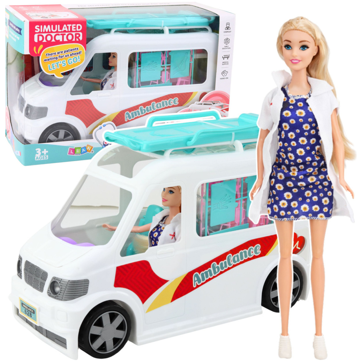 Kiirabiauto kanderaami ja nukuga