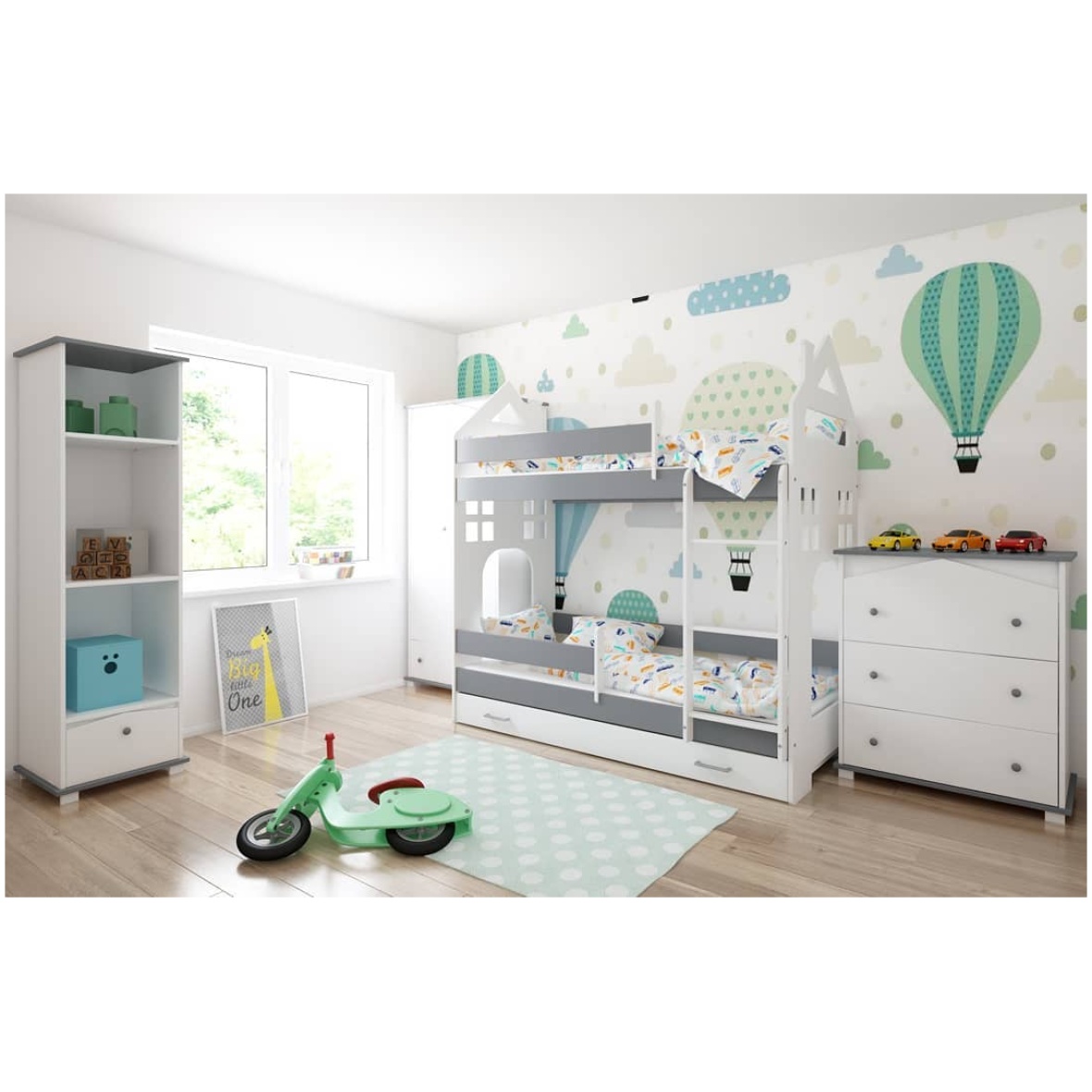 Narivoodi Domek2 maja 180×80 pesukastiga hall