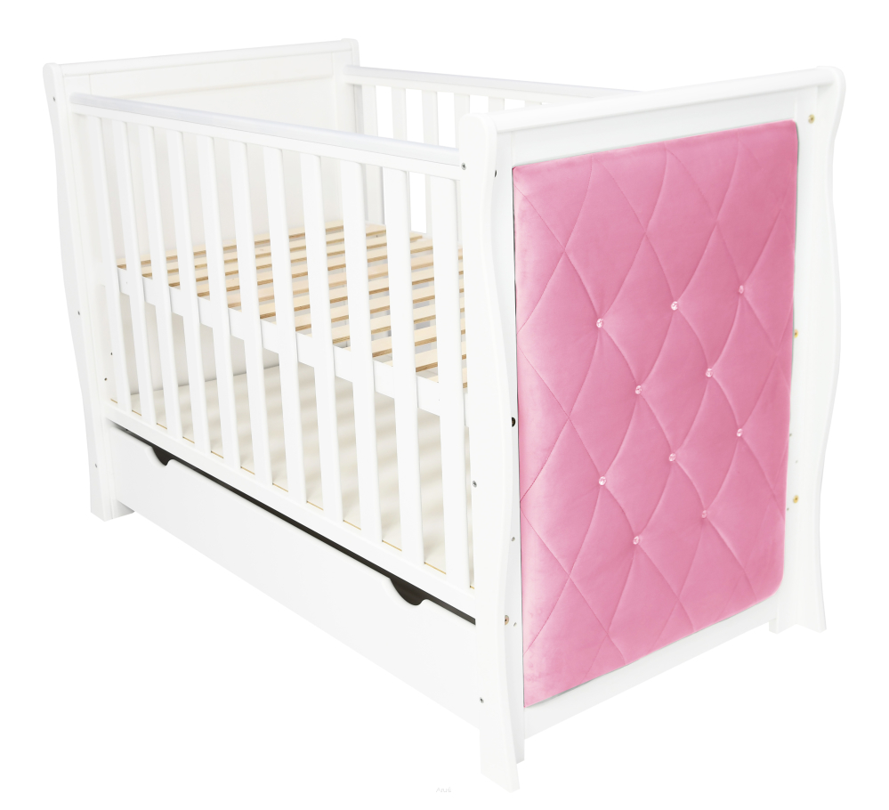 Детская кроватка Royal с ящиком розовый