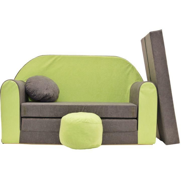 Детский раскладной диван зеленый