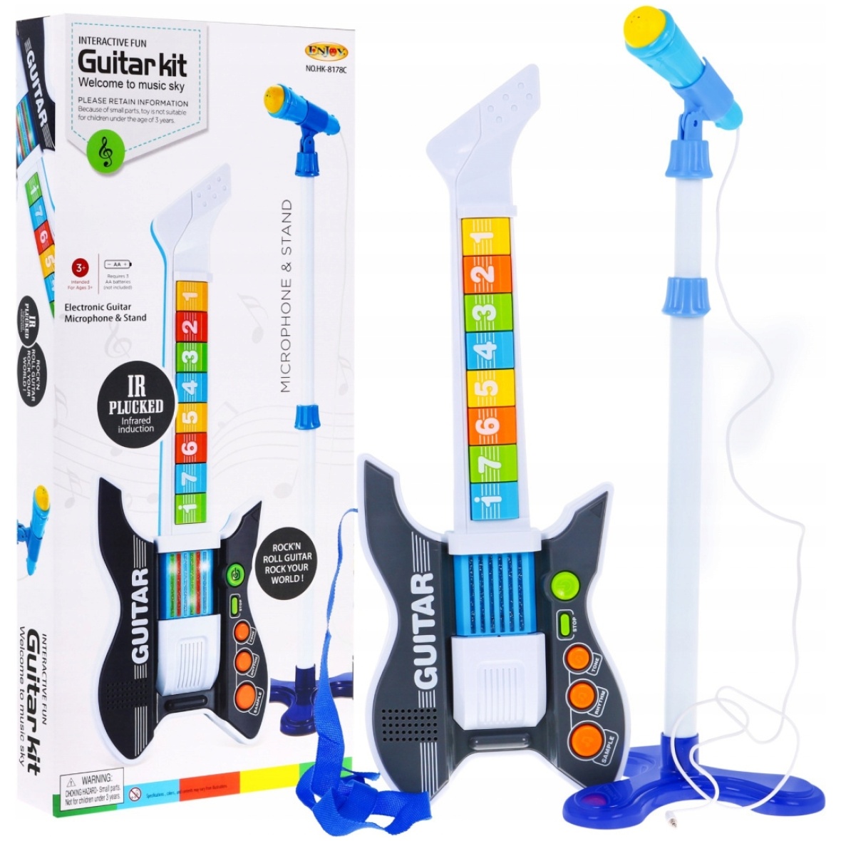 Laste elektrikitarr mikrofoniga