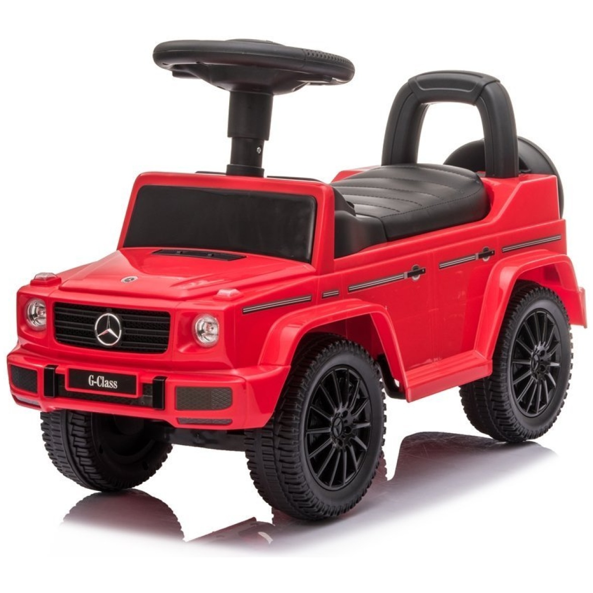 Jalgadega lükatav lasteauto Mercedes-Benz G350D kummiratastega- punane