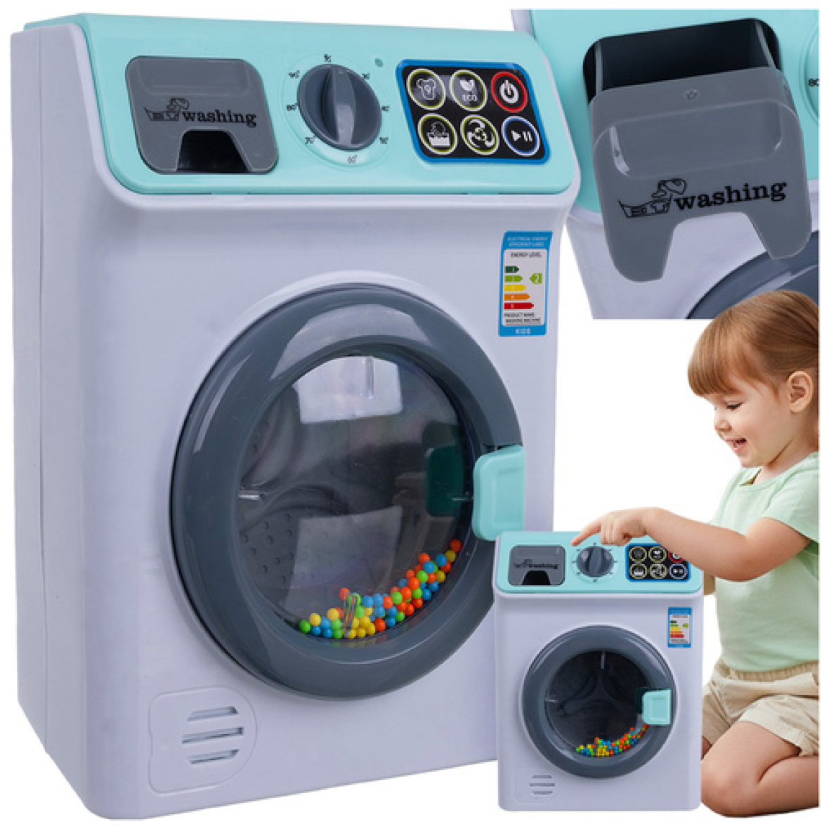 Mängu pesumasin puutepaneeliga