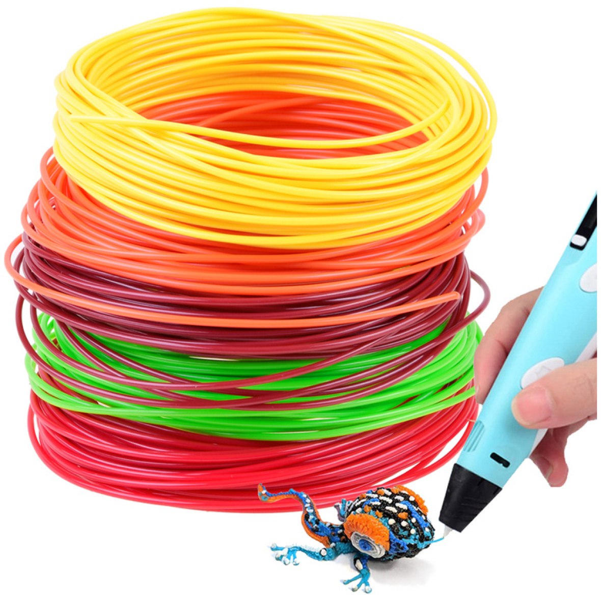 3D pliiatsi jaoks täiteplastik, komplektis 5 värvi hele