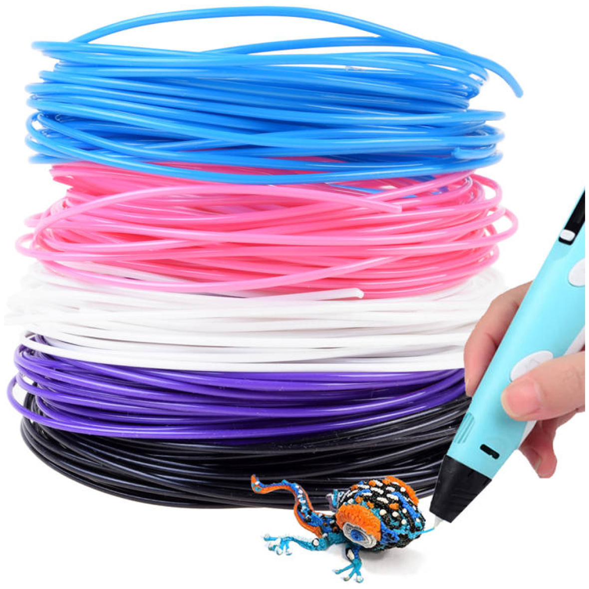 3D pliiatsi jaoks täiteplastik, komplektis 5 värvi