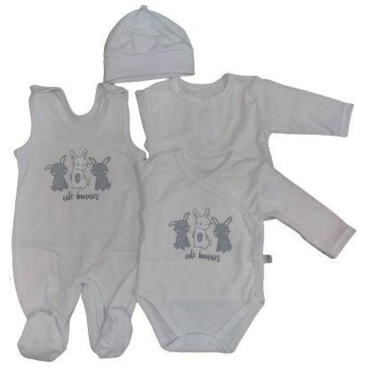 Koala Baby 4-osaline komplekt  jänes nr 50 -valge