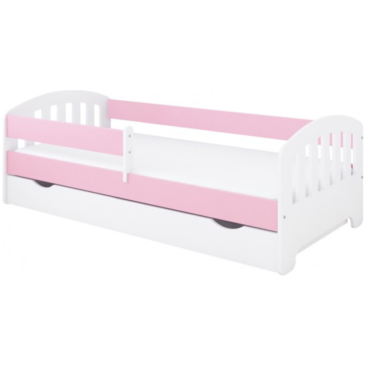 Lastevoodi Classic 180×80 pesukastiga roosa