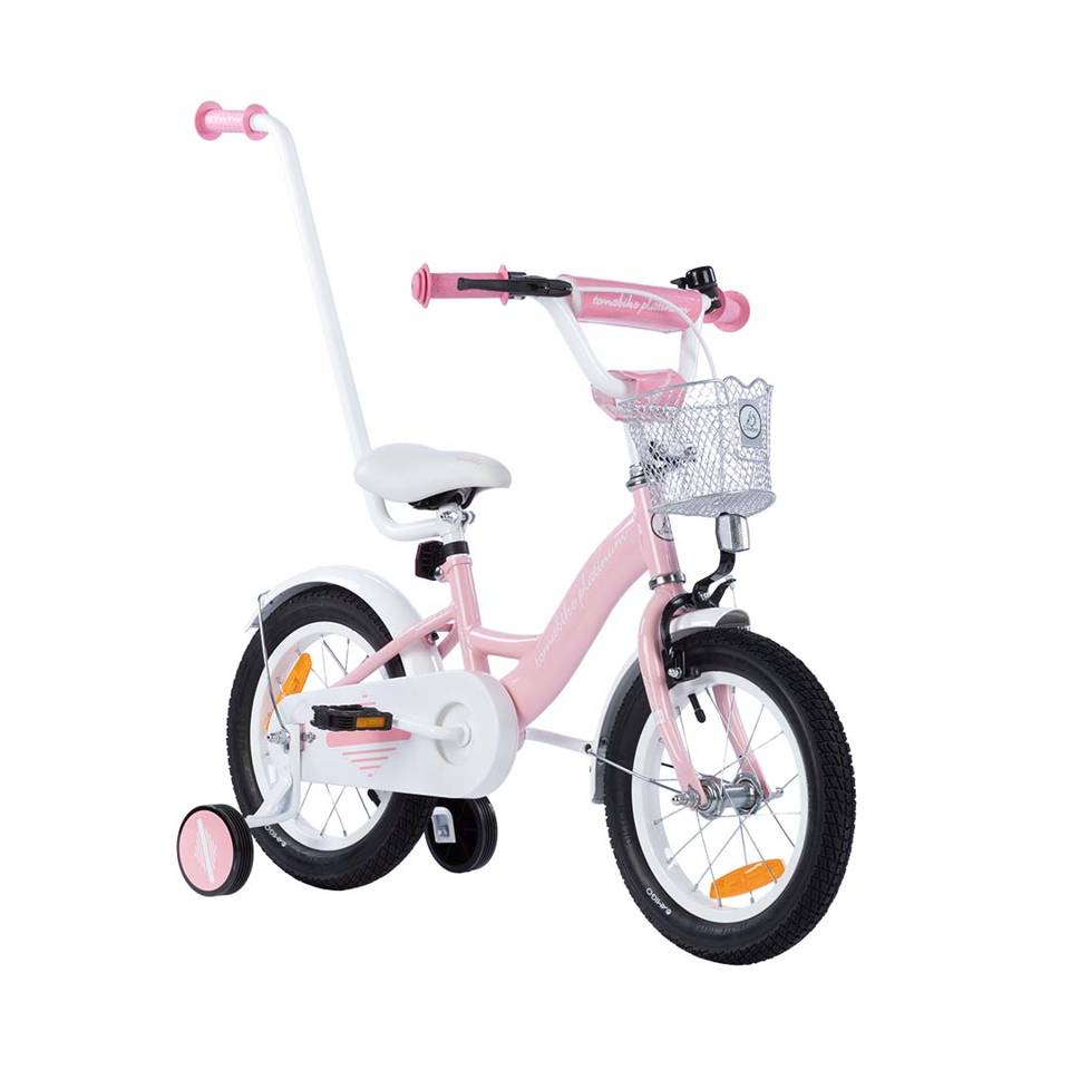 Велосипед TOMABIKE 14″ с ручкой розовый