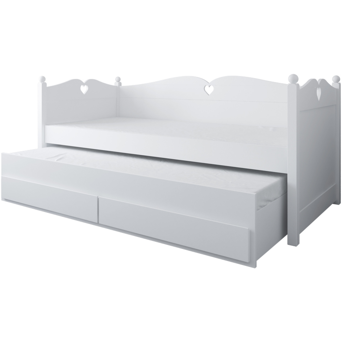 Двуспальная детская кровать с матрасами BELLA 200×90