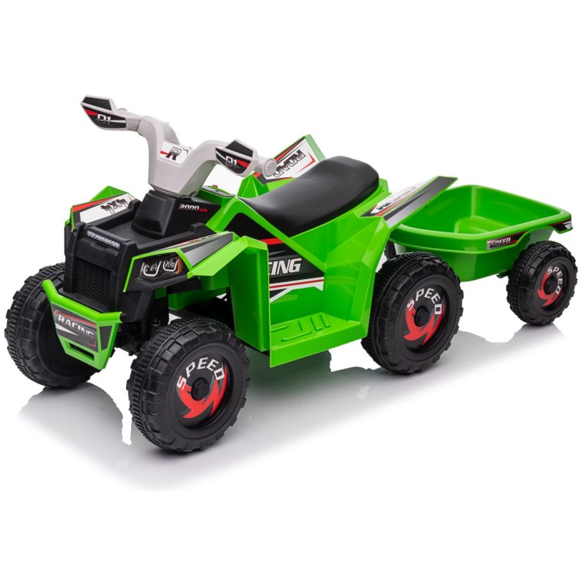 Laste elektriline ATV haagisega