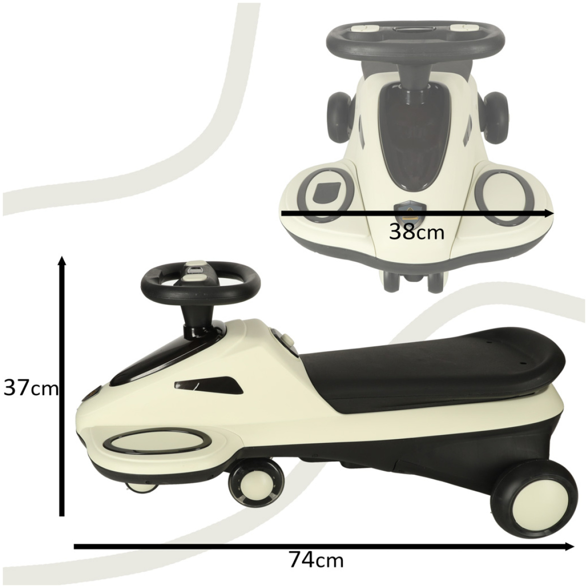 Gravity-ride-glowing-LED-wheels-with-music-playing-scooter-74cm-beige-black-max-100kg-142570