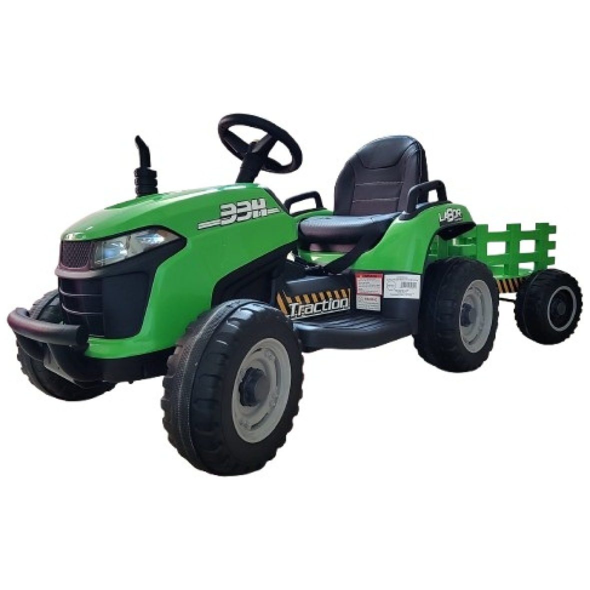 Laste elektriline traktor haagisega BBH roheline