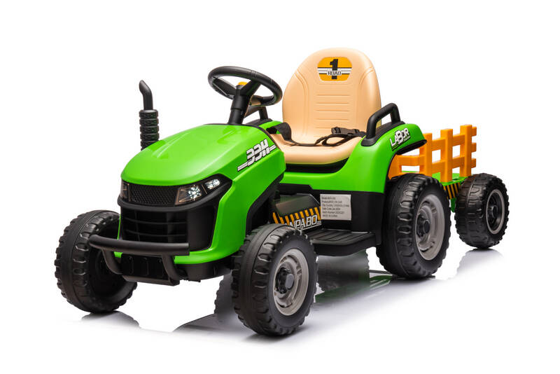 Toode asub Tartu laos!  Elektriline traktor pakub sõidurõõmu igale lapsele. The post Laste elektriline traktor haagisega BBH030 roheline appeared first on Kriss