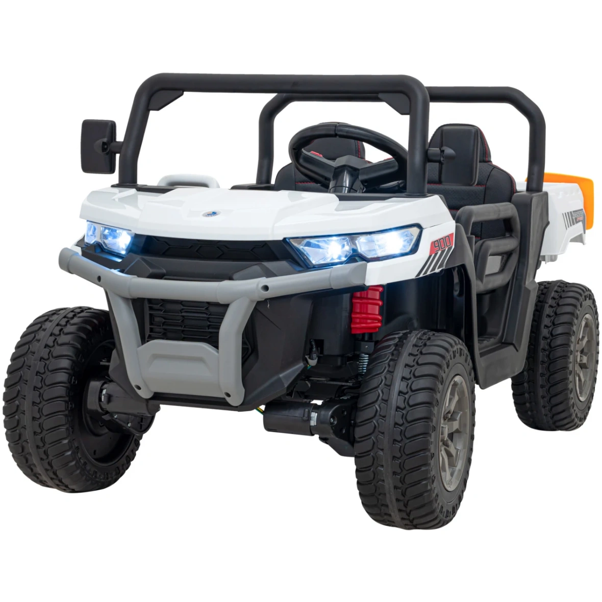 Laste elektriauto farmer truck 4×4 valge