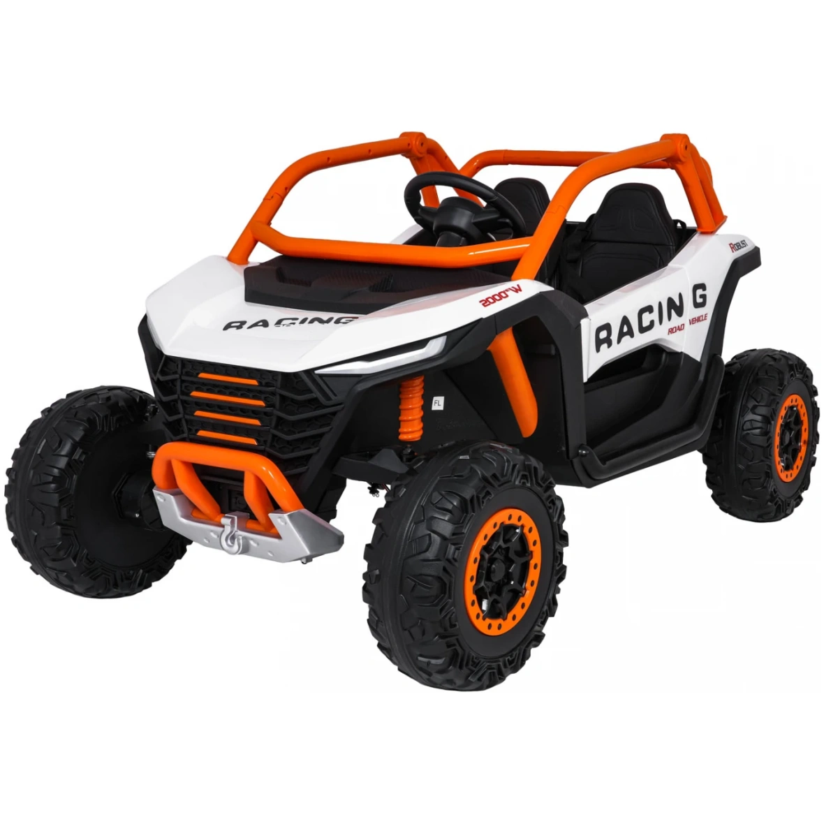 Kahekohaline elektriauto RACING Road 24v 4×4 valge