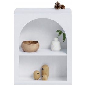 KOMODA-ozdobna-80-cm-Regal-z-polkami-w-ksztalcie-lukow-bialy