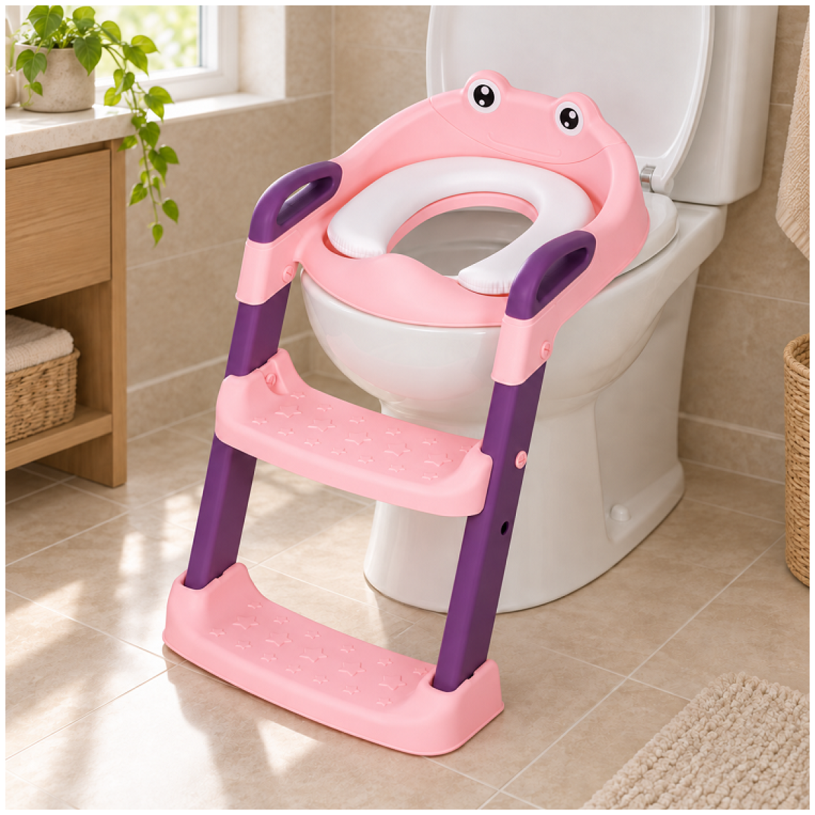 WC-poti iste koos redeliga-roosa