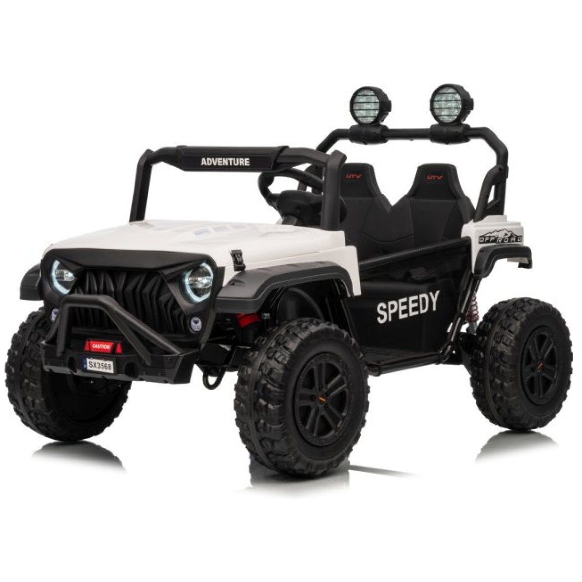 Laste kahekohaline elektriauto PASSION SPEEDY 4×4 24v valge