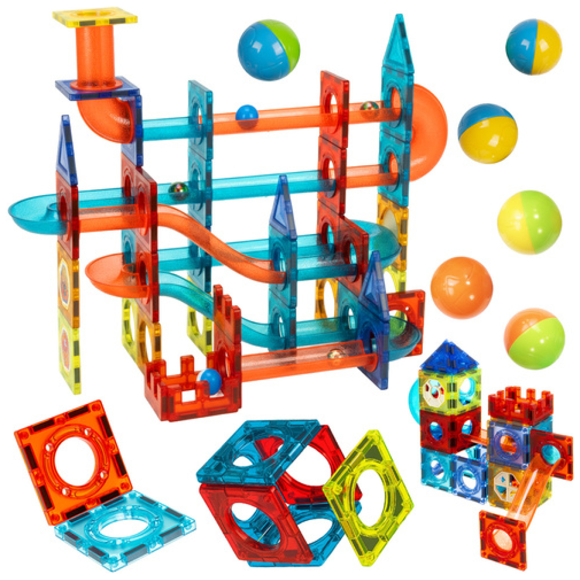 Magnetilised ehitusklotsid – 3D pallirada 96 osa