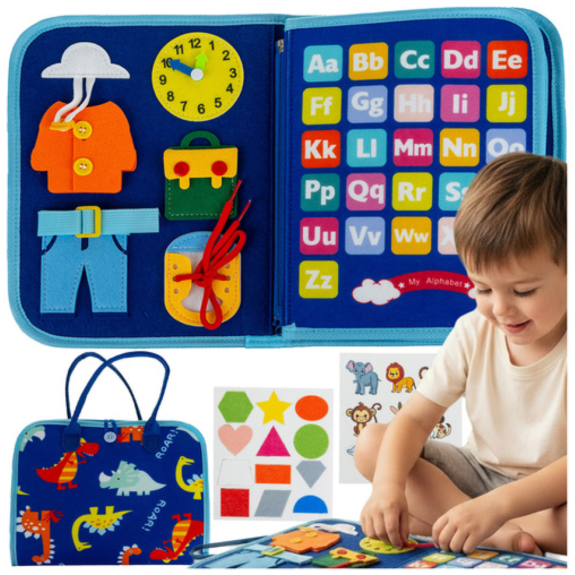 Hariduslik sensoorne tegelusmapp-sinine