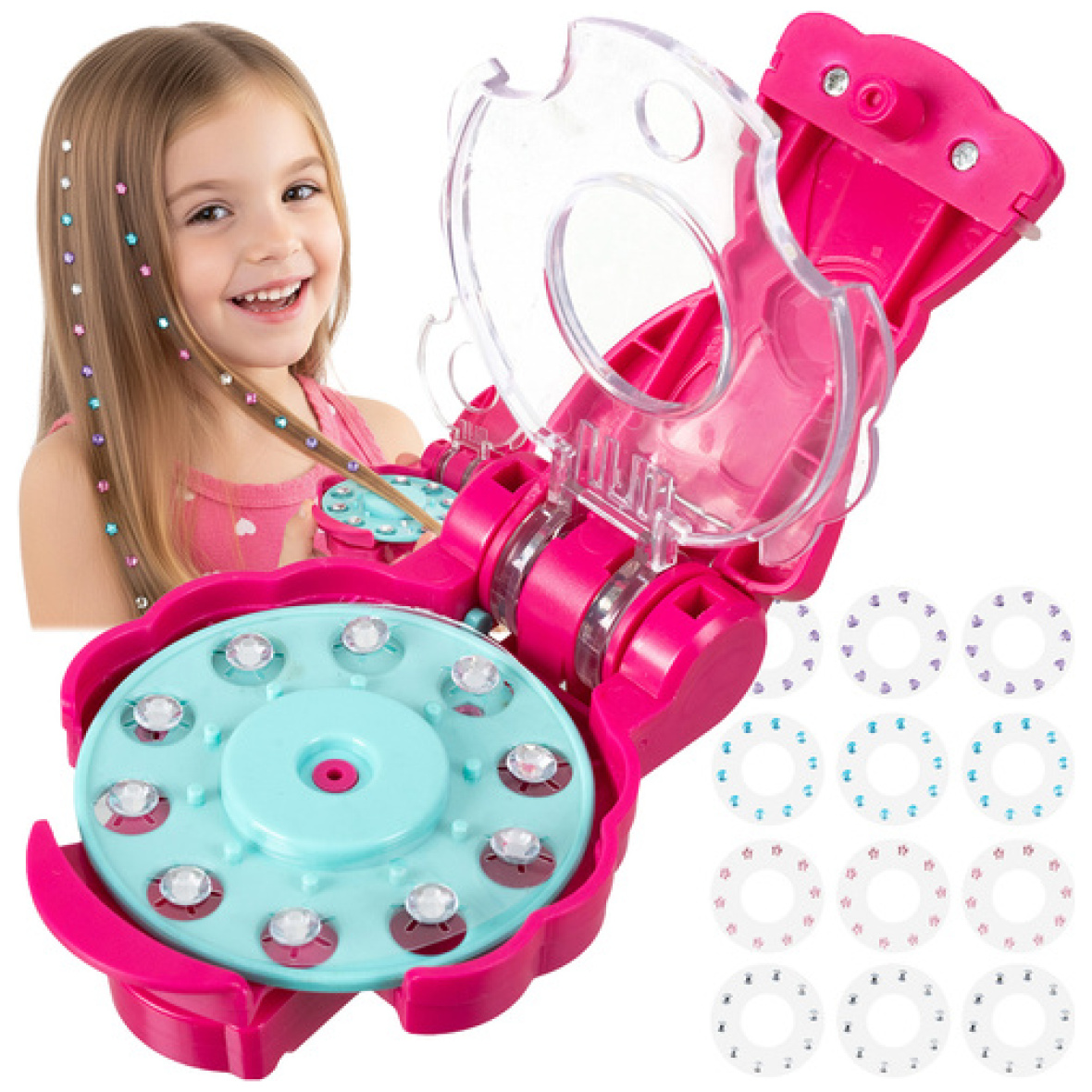 Juuste ja riiete kaunistamismasin + 180 XXL kristalli