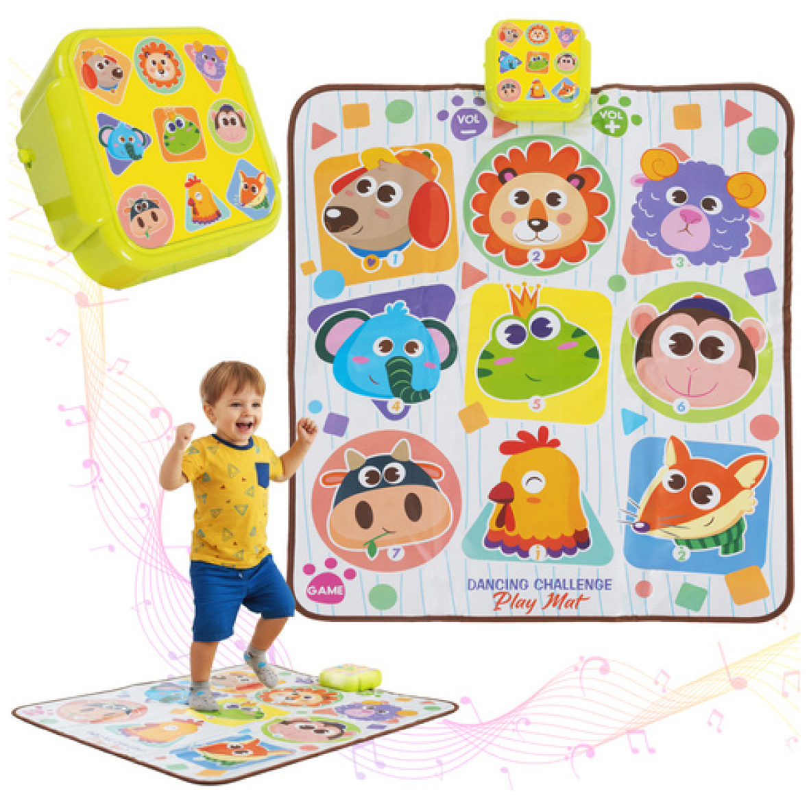 Interaktiivne muusikaline tantsumatt lastele 82 x 65 cm