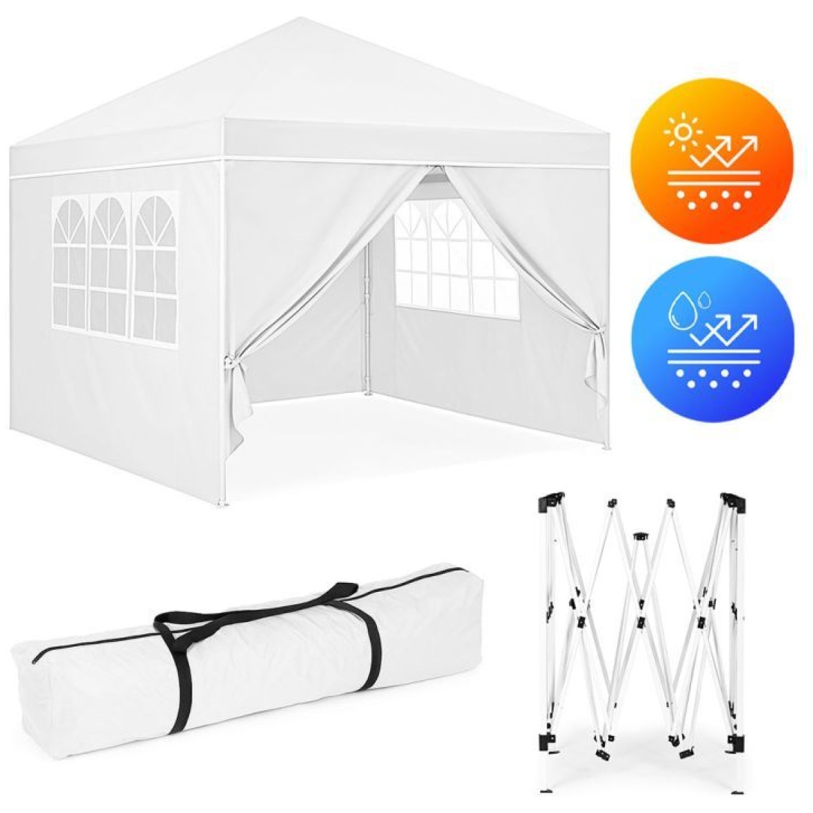 Aiapaviljon pop-up 3×3  + 4 külgseina