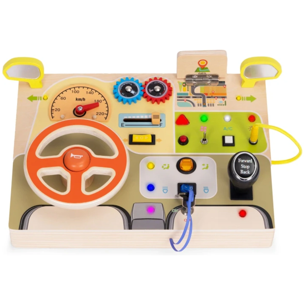 Puidust 5-ühes hariv tegevuslaud lastele