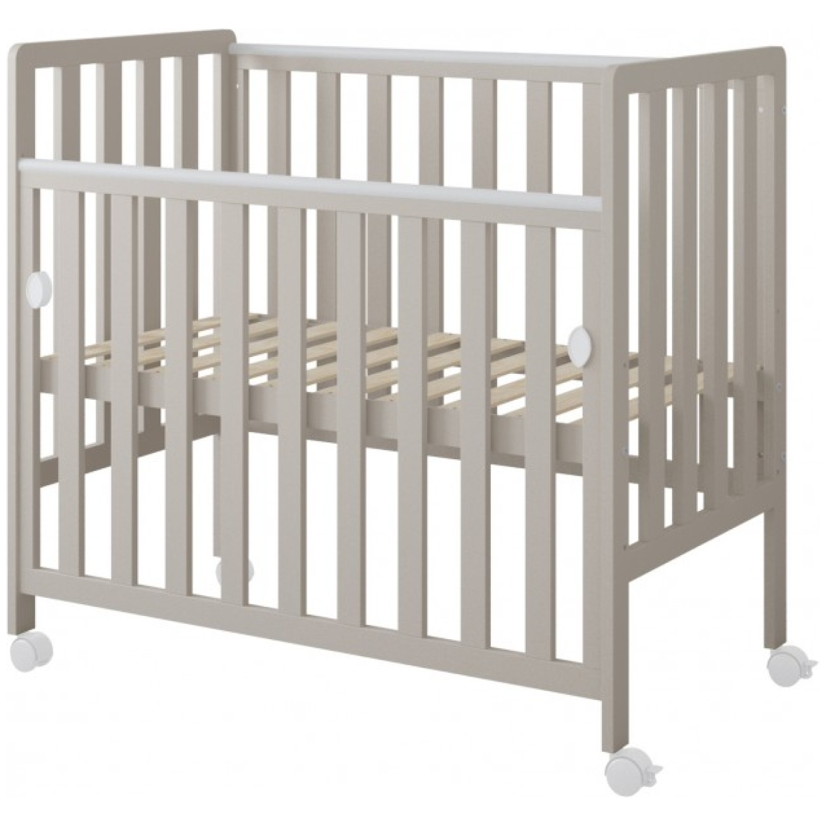 lozeczko-dostawka-bambi-100×50-z-opuszczanym-bokiem-na-kolkach (2)