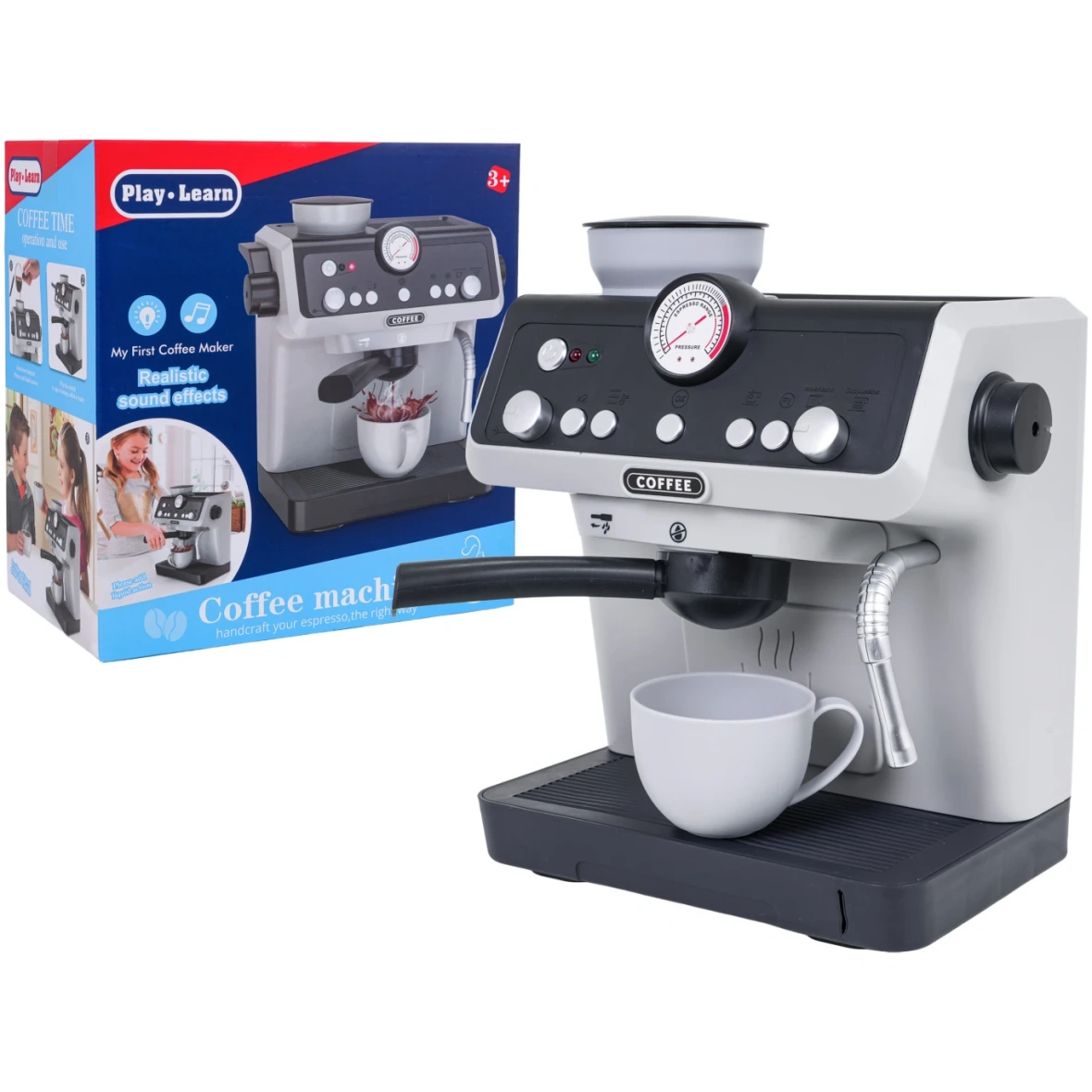 Mängu kohvimasin tulede ja helifunktsiooniga