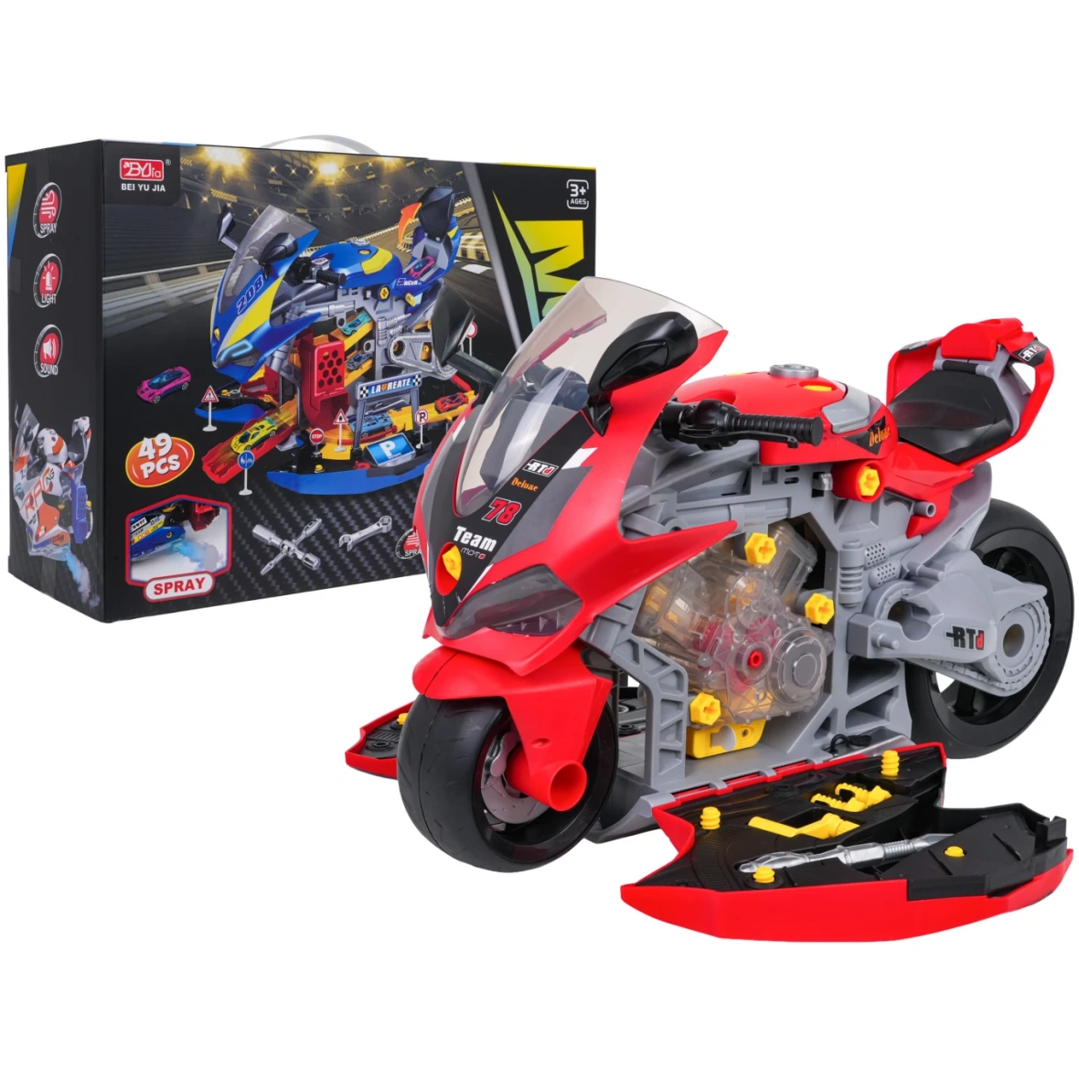 Väikese mehaaniku mootorratta töökoja komplekt