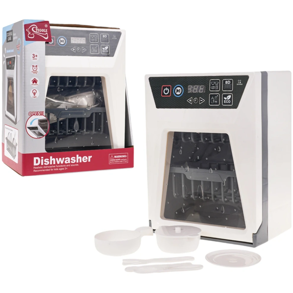 Interaktiivne nõudepesumasin heli- ja valgusfunktsioonidega