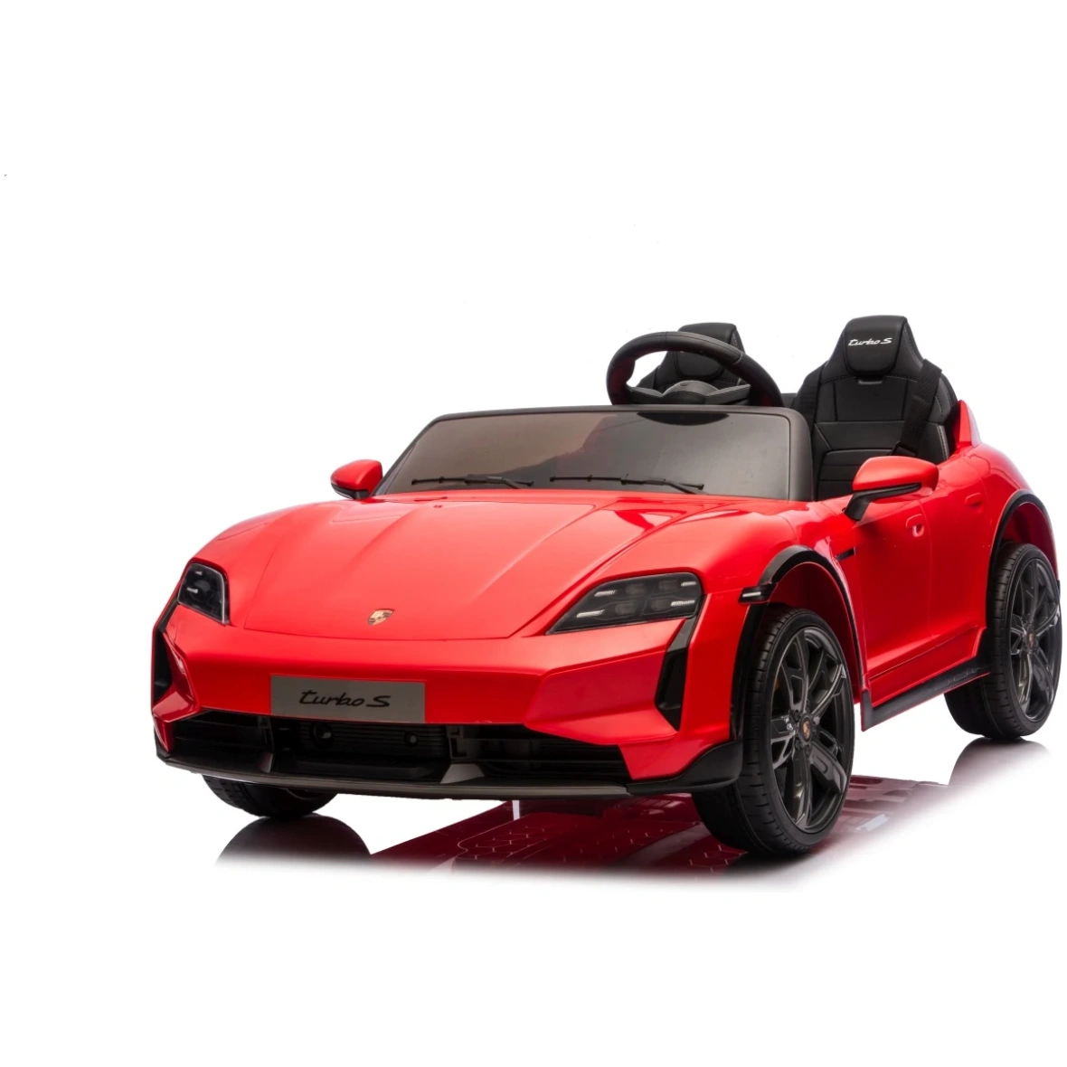 Kahekohaline elektriauto  Porsche Taycan Turbo S 24V punane