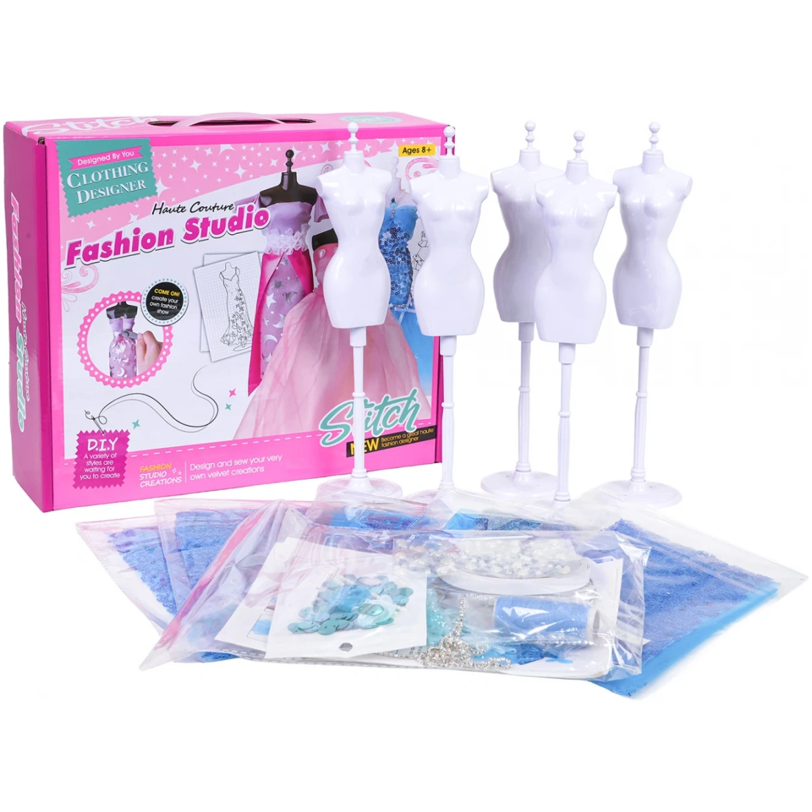 Väikese disainerikomplekt aksessuaaridega