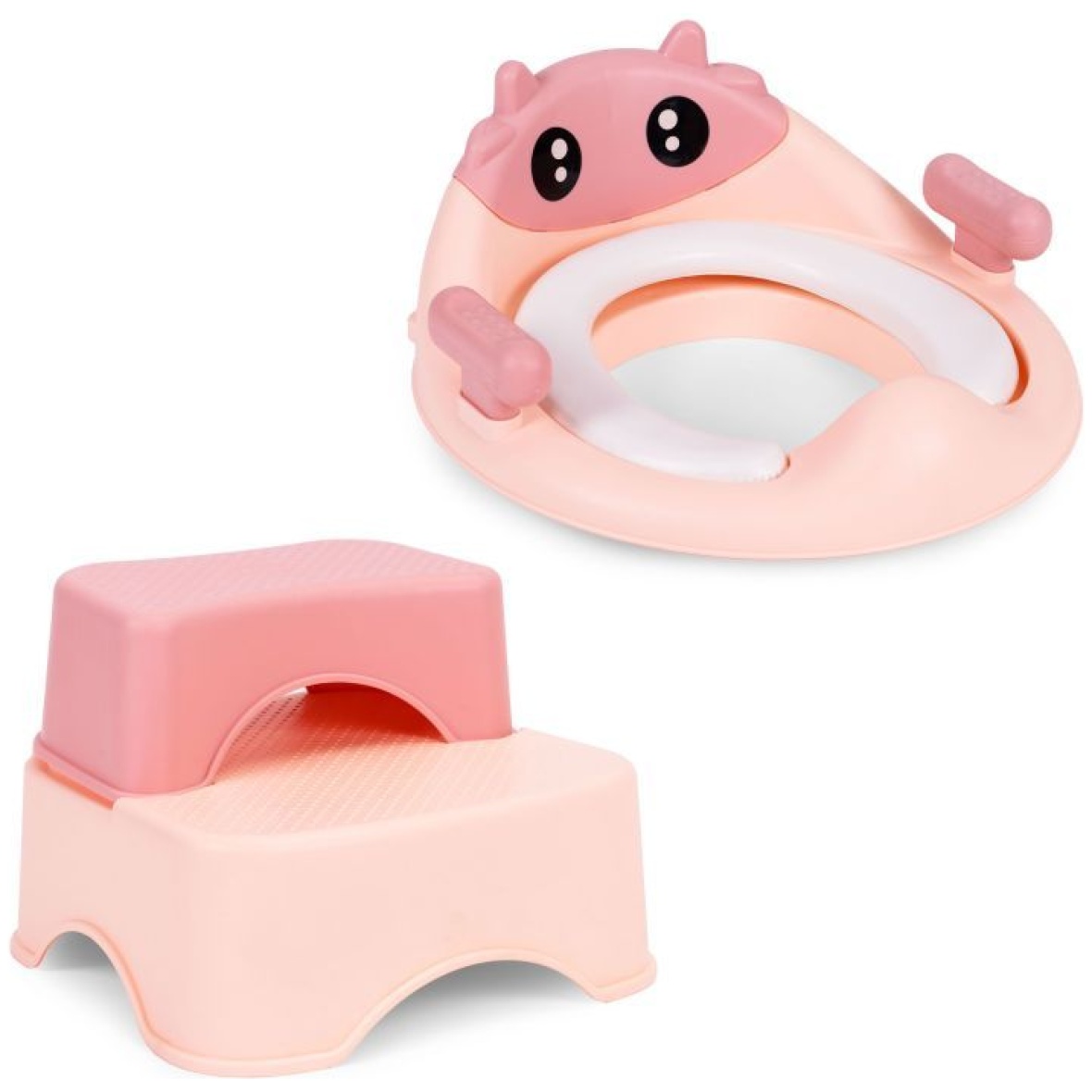 Laste iste WC potile + astmelaud, roosa