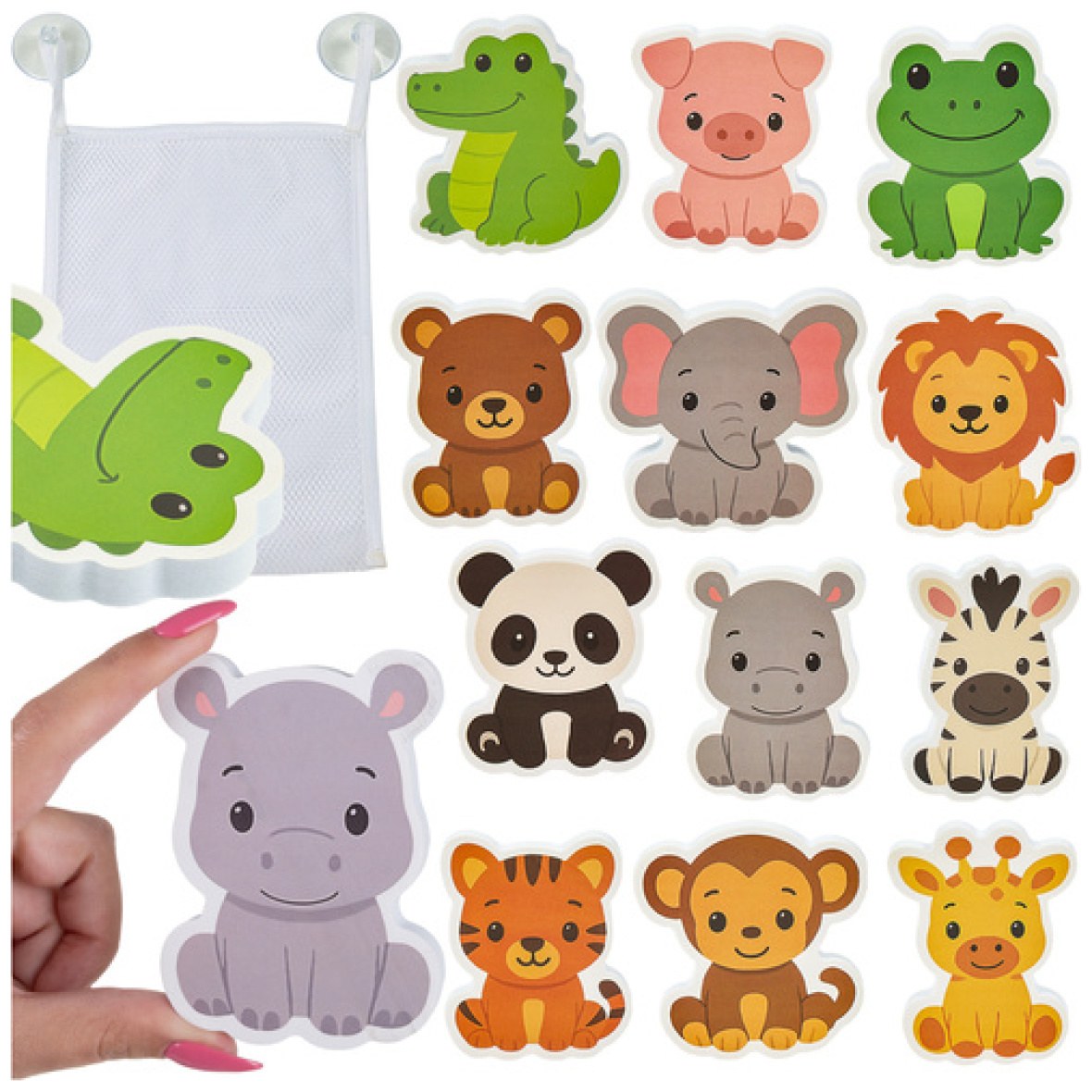 Vahtloomad vannile ja plaatidele – vannimänguasi, 12 tk