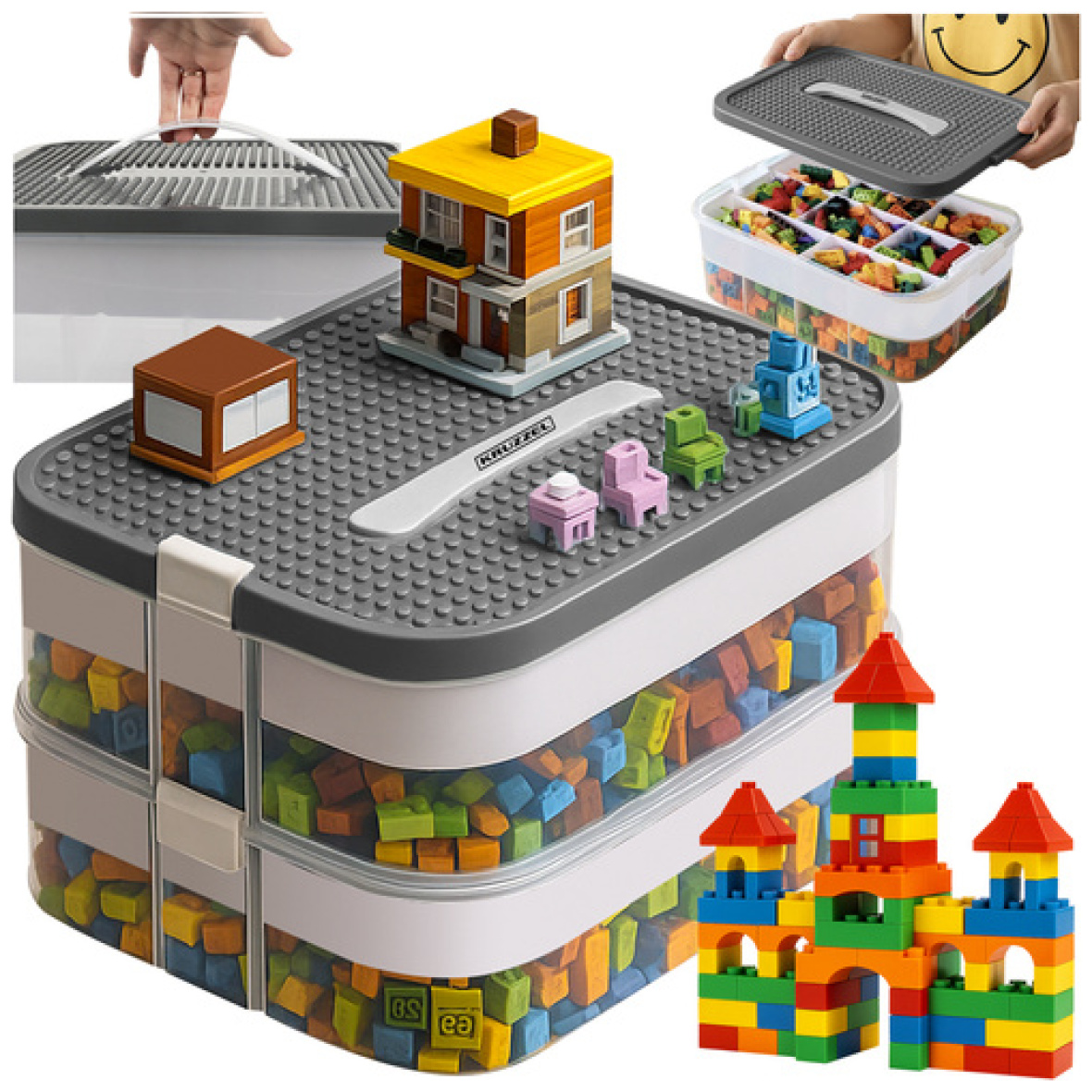 Ehitusklotside hoiukast 2-tasandiline