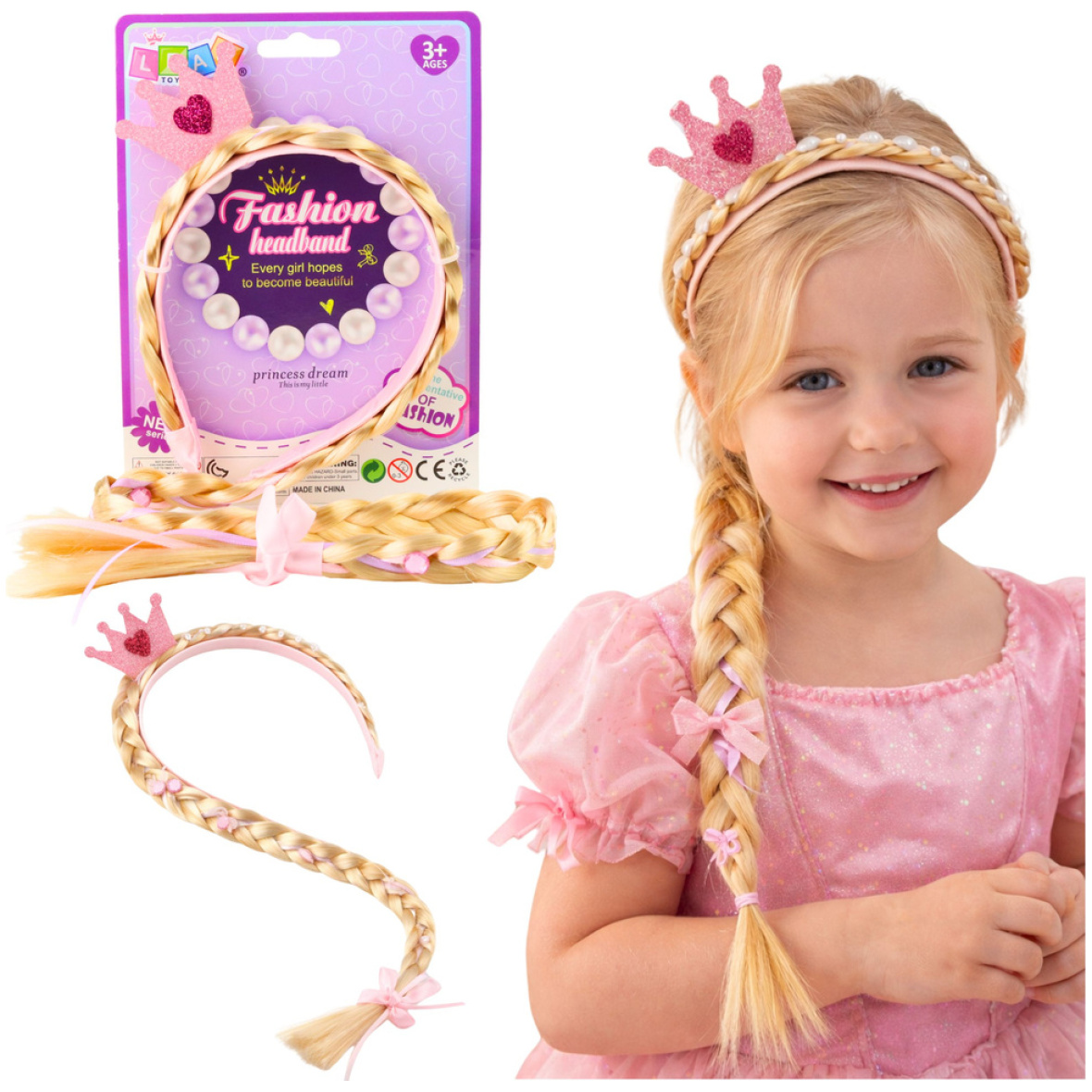 Peavõru pika patsiga roosa