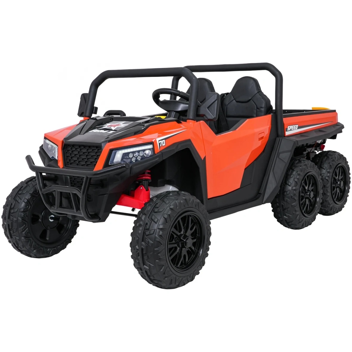 Kahekohaline elektriauto farmer truck 24v 4x200W oranz