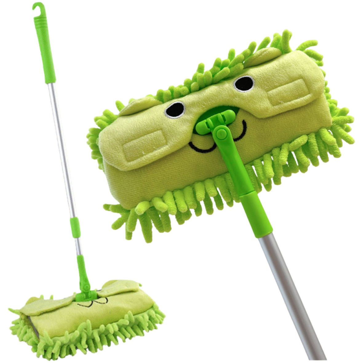 Laste koristusmopp teleskoopvarrega-roheline
