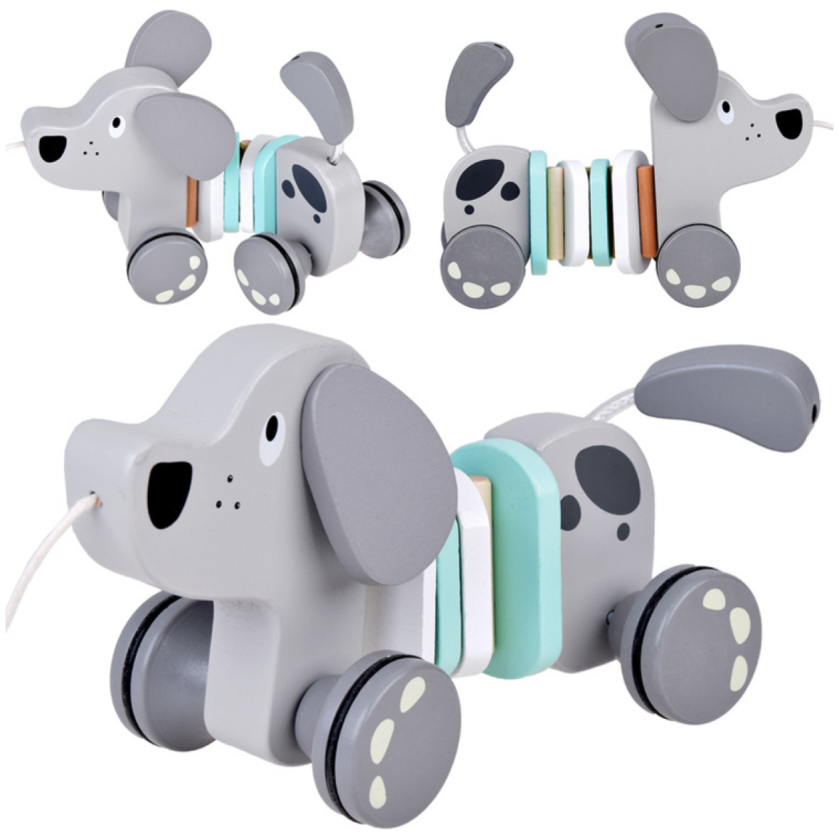 Puidust koer- nöörist tõmmatav