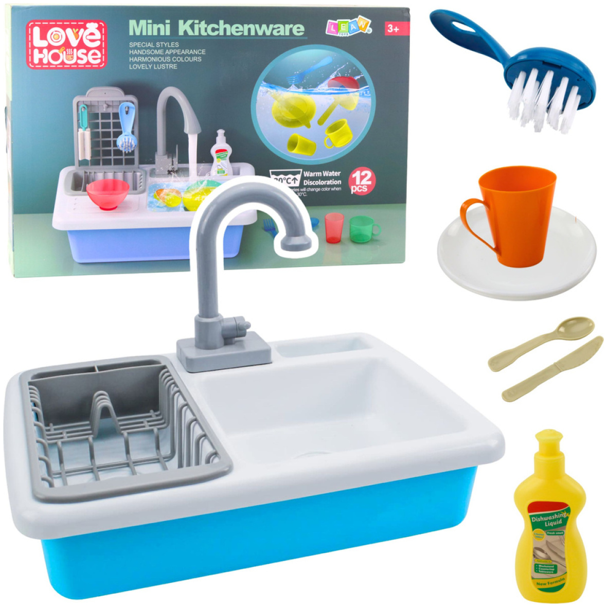 Veefunktsiooniga valamu tarvikutega-sinine