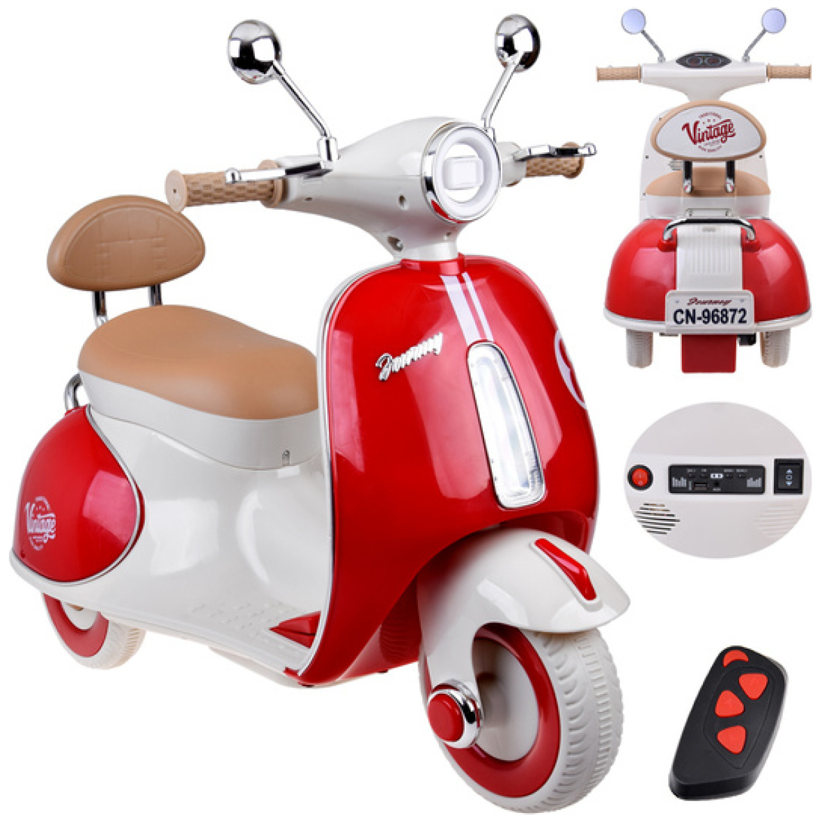 Elektriline motoroller punane