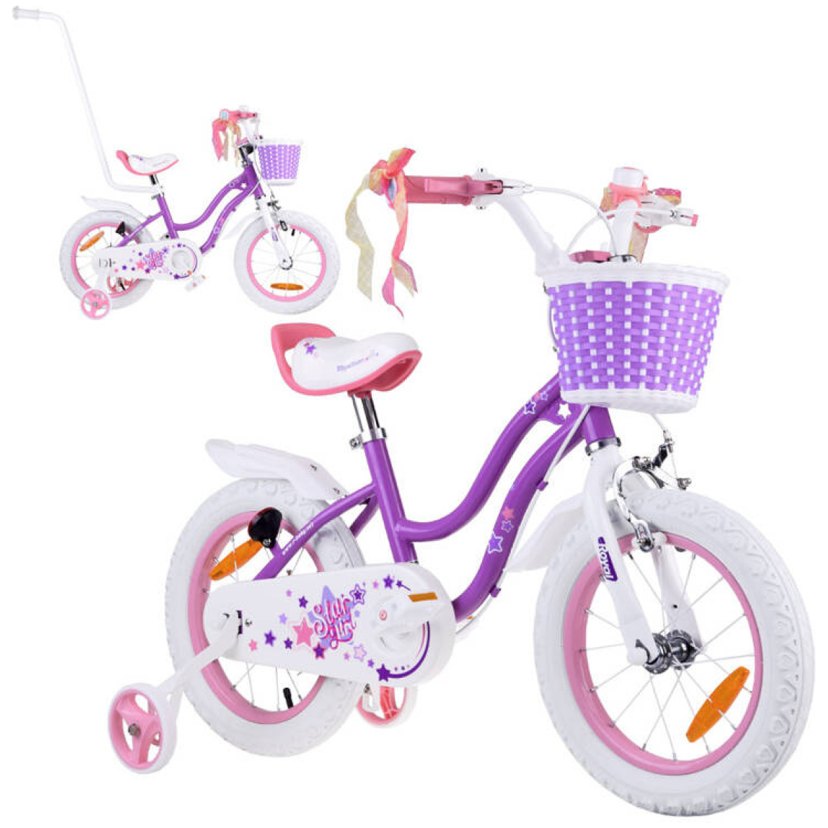 Laste jalgratas RoyalBaby Star Girl 14″ violetne