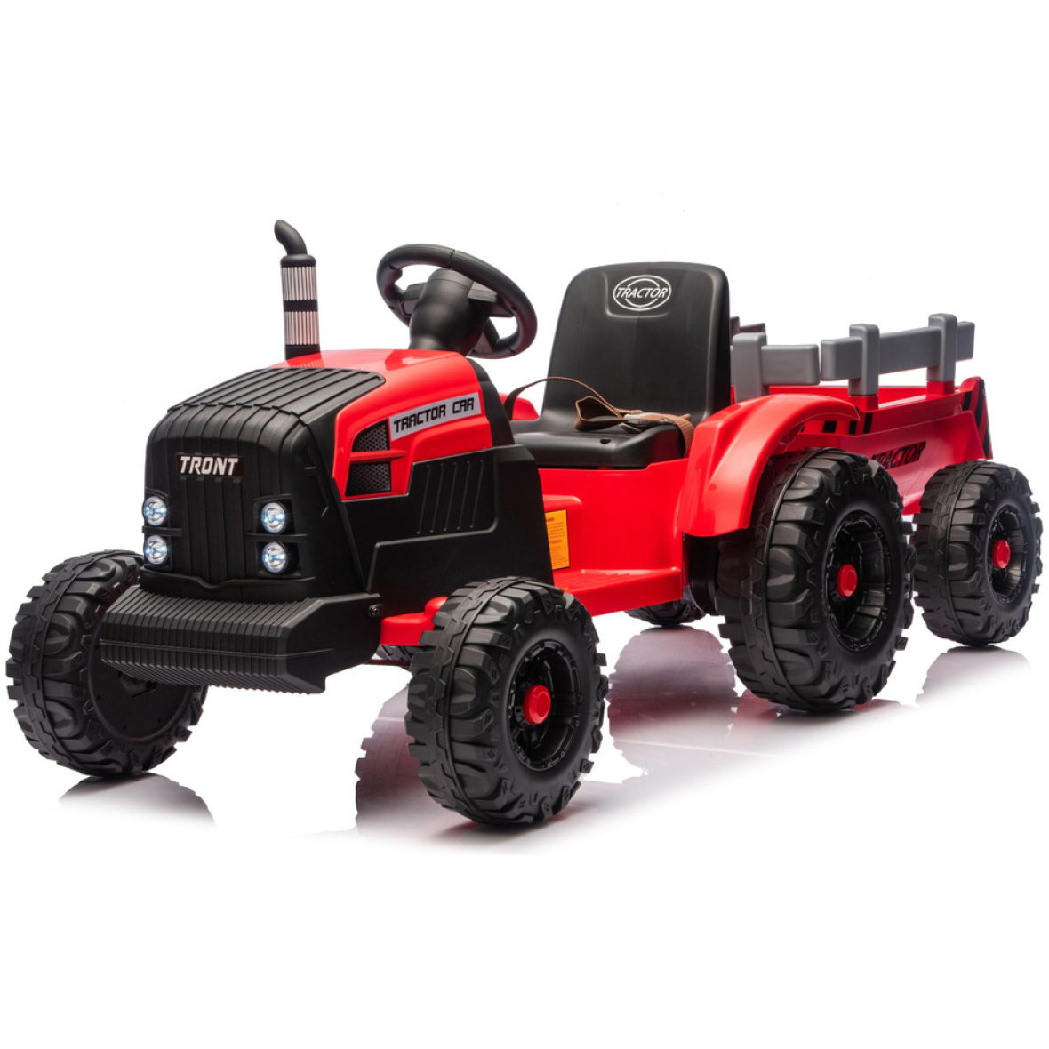Laste elektriline traktor haagisega 24v punane