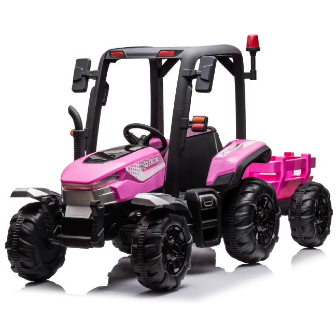 Laste elektriline traktor haagisega 2x200W 24v roosa
