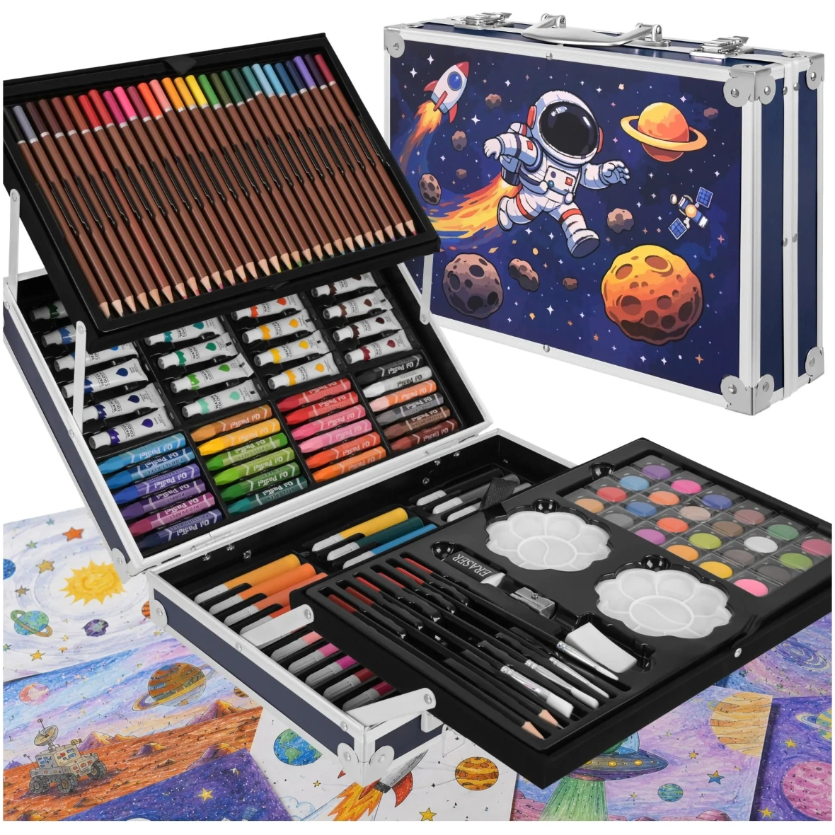 Maalimiskomplekt kohvris – astronaut