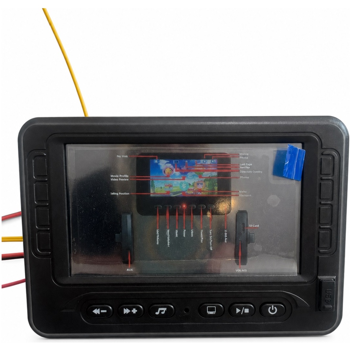 LCD mp4 ekraan elektriautole