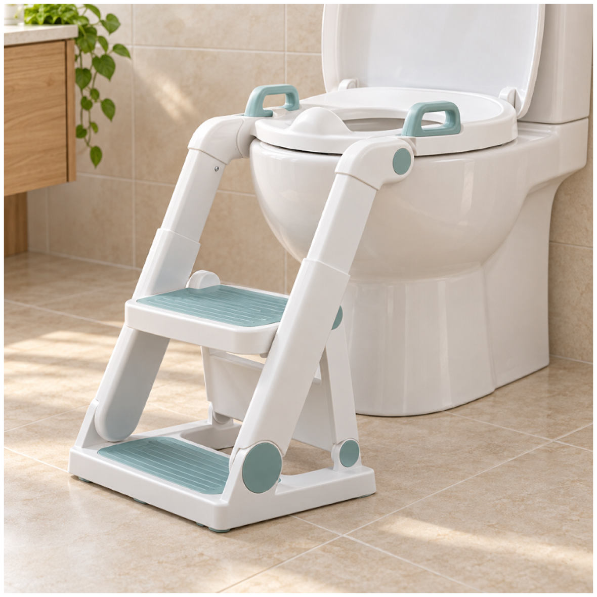 WC-poti iste koos redeliga sinine